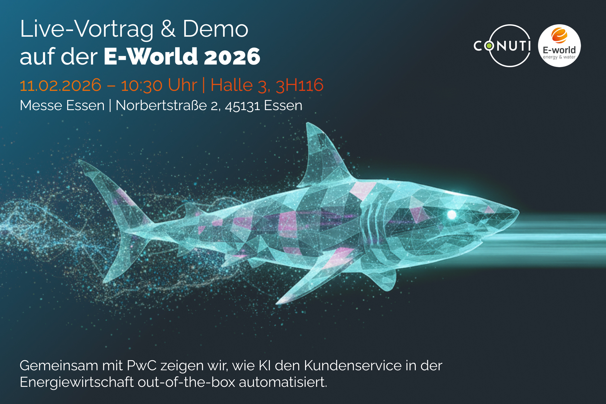 E-world-Vortrag: 🚀 KI im Kundenservice live erleben – mit CONUTI & PwC auf der E‑world 2026