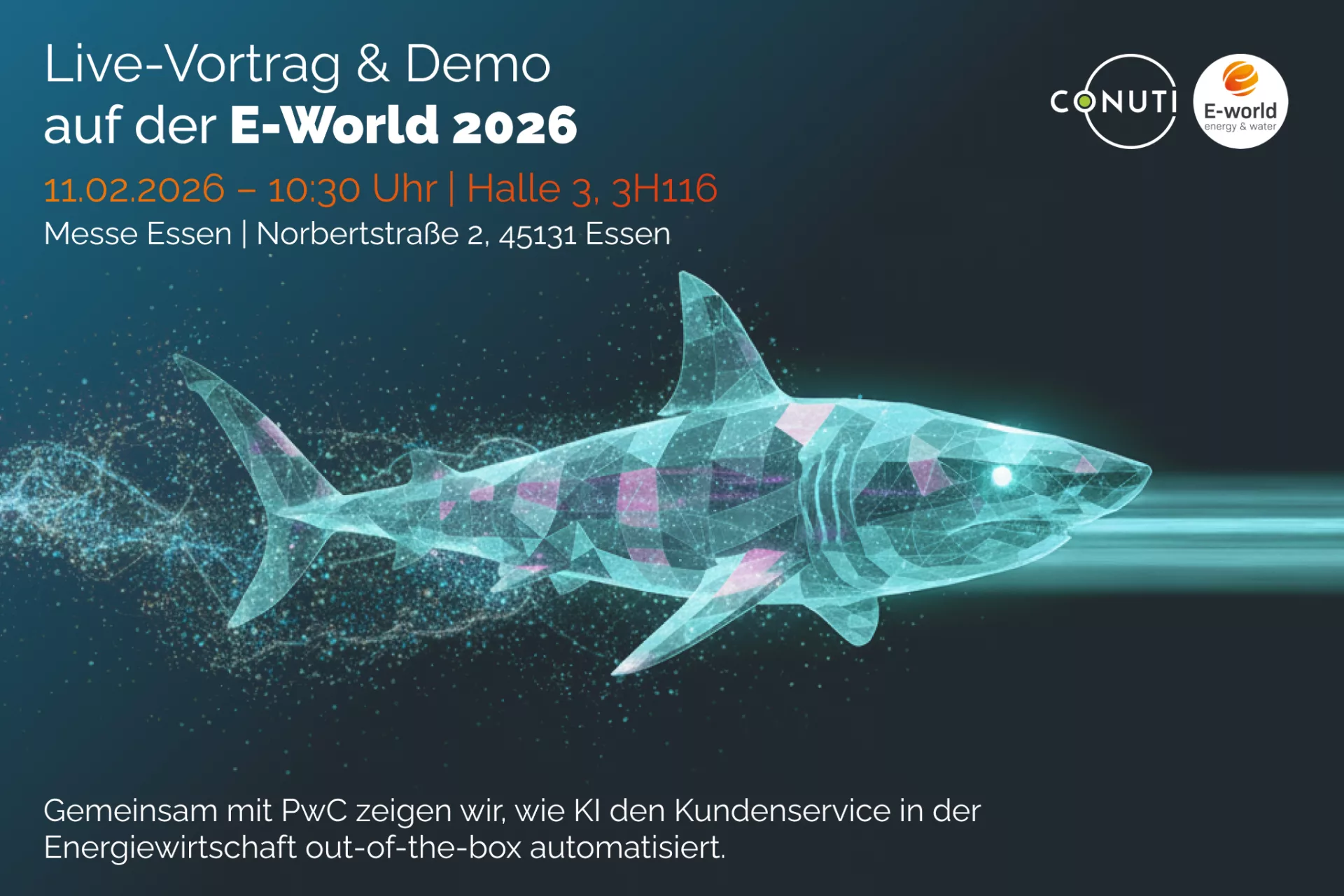 E-world-Vortrag: 🚀 KI im Kundenservice live erleben – mit CONUTI & PwC auf der E‑world 2026